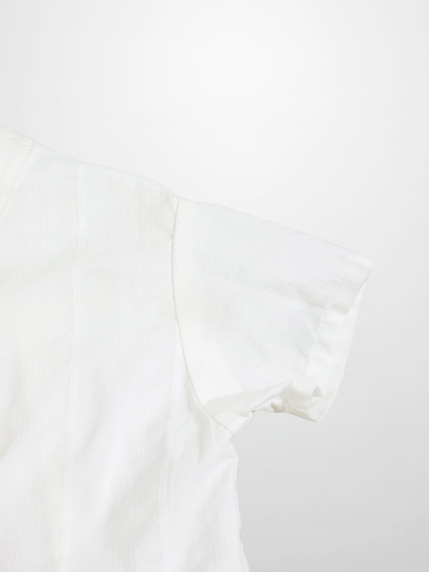 Textured White Cotton Shirt