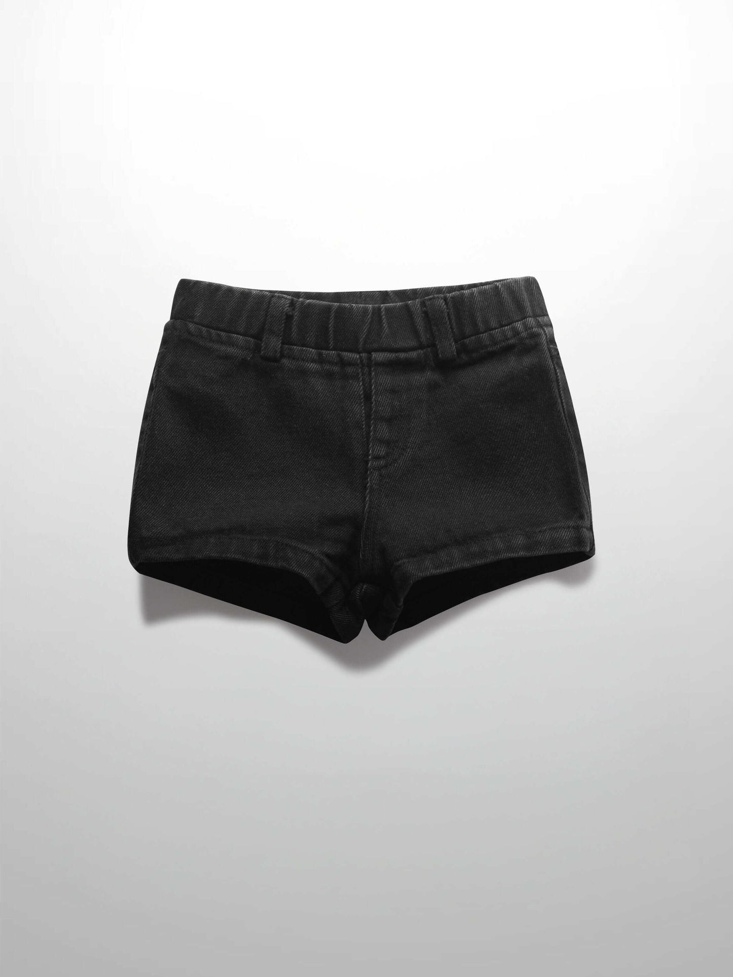 Denim Shorts- Black Denim