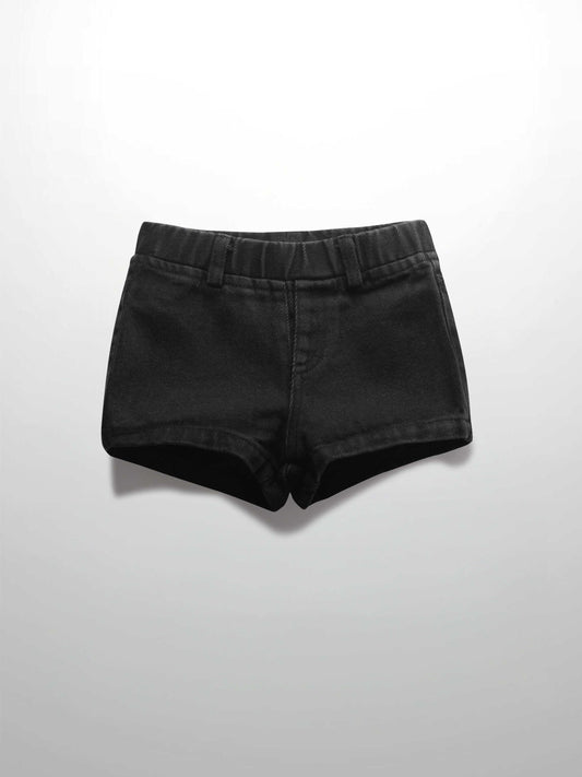 Denim Shorts- Black Denim