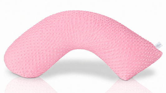 Luna Lullaby® V-Shaped Nursing Pillow | Baby Pink Dot Design