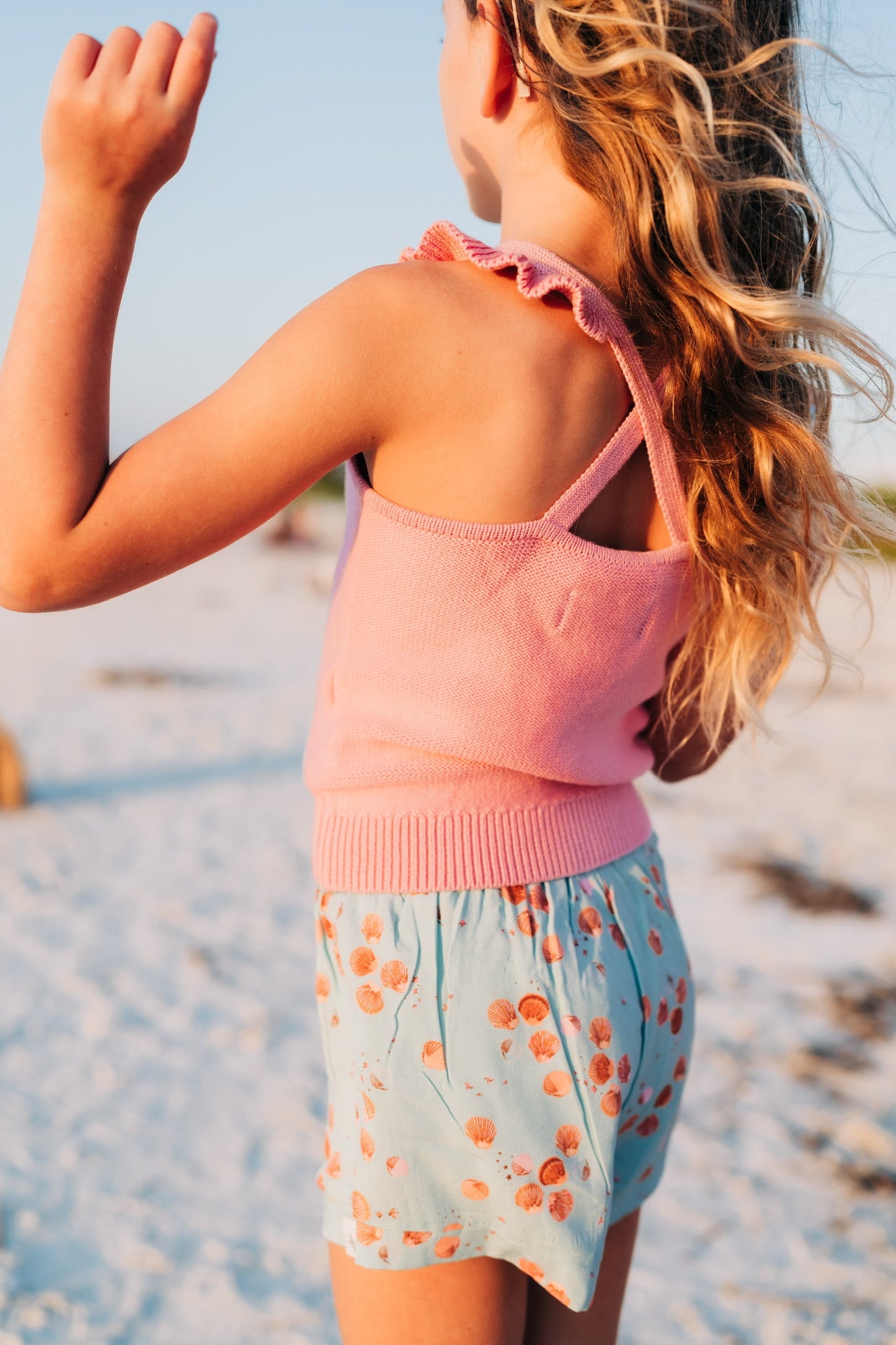 Girls Sunset Petal Knit Tank