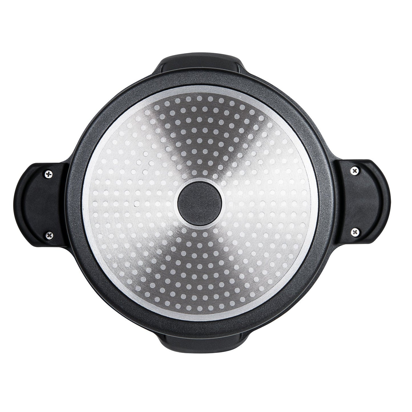 MASTERPAN Nonstick Stock & Pasta Pot With Glass Lid Strainer, 5 QT., 9" (23cm)