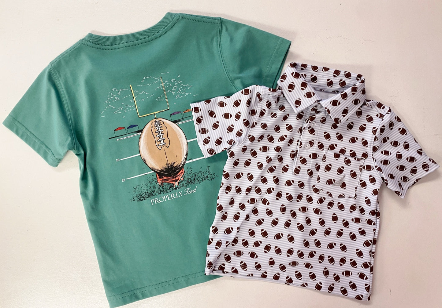 Performance Football Print Polo – Boys Short Sleeve Shirt