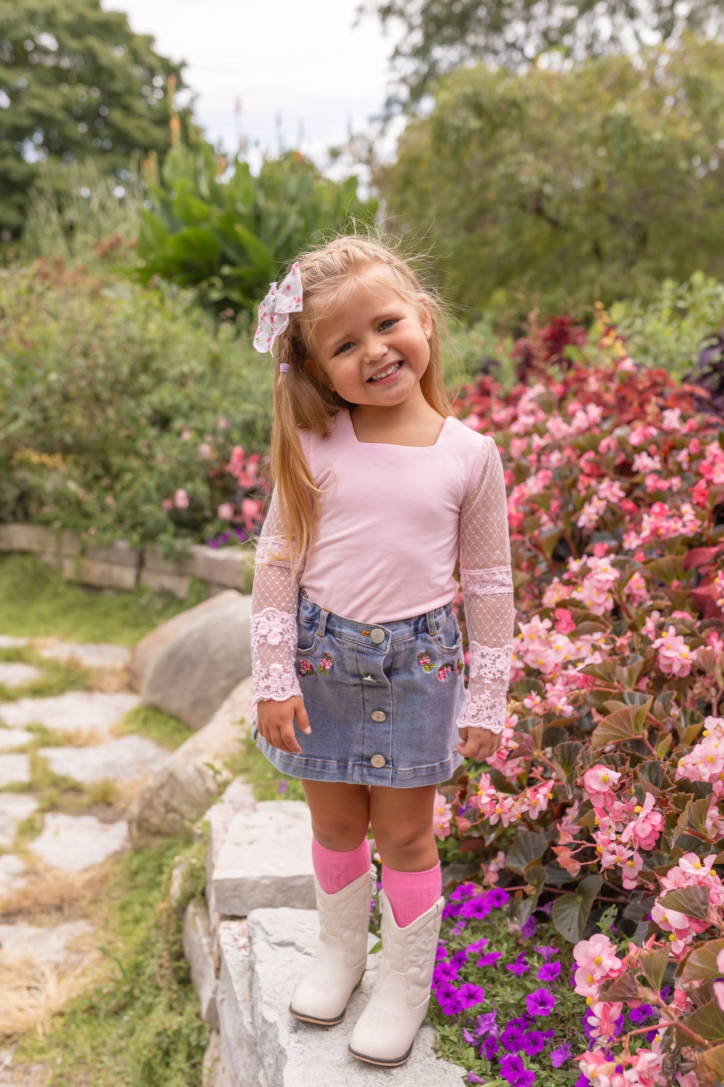 Pink Lace Layering Shirt