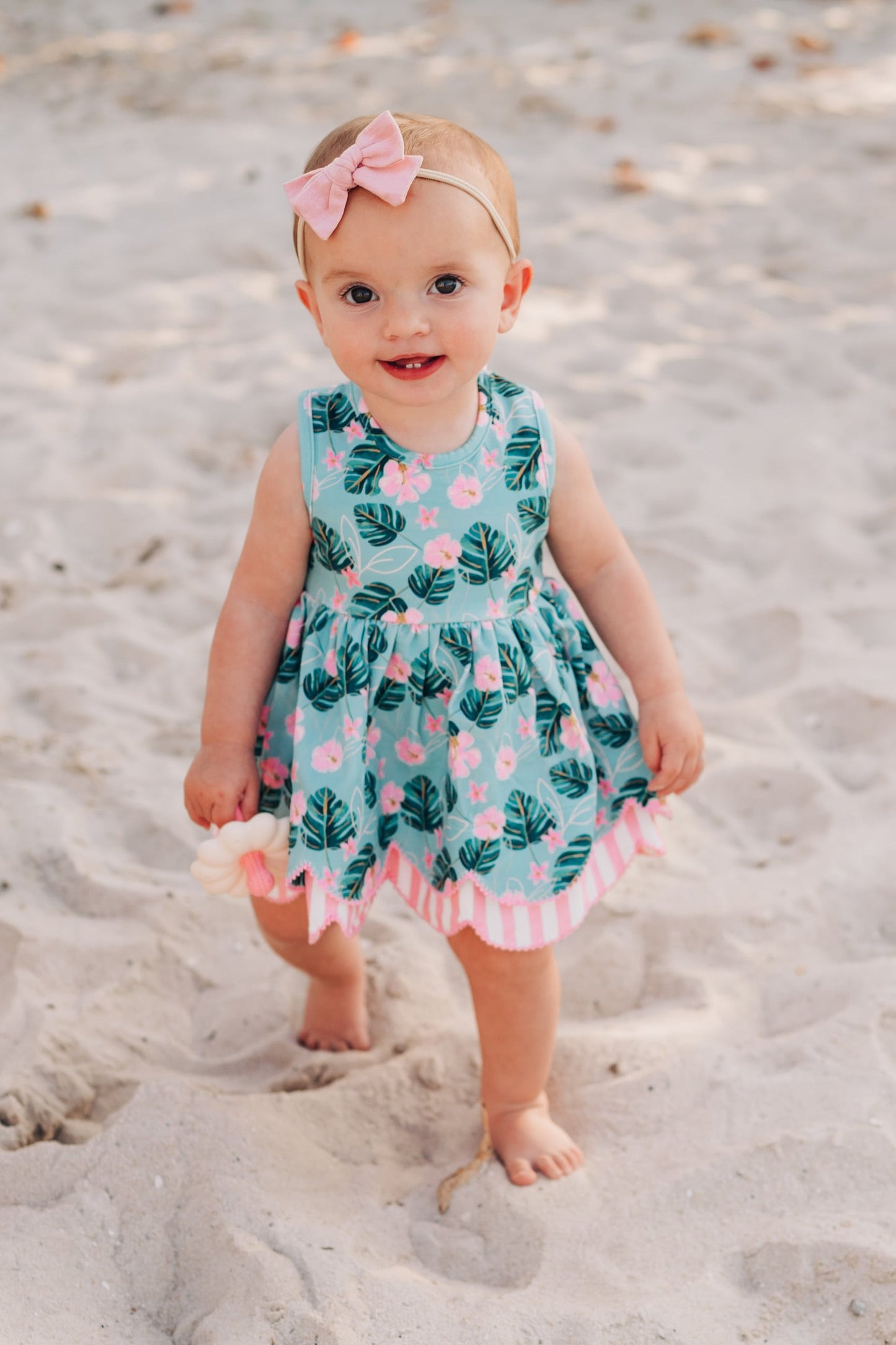 Hawaiian Scallop Tunic Set