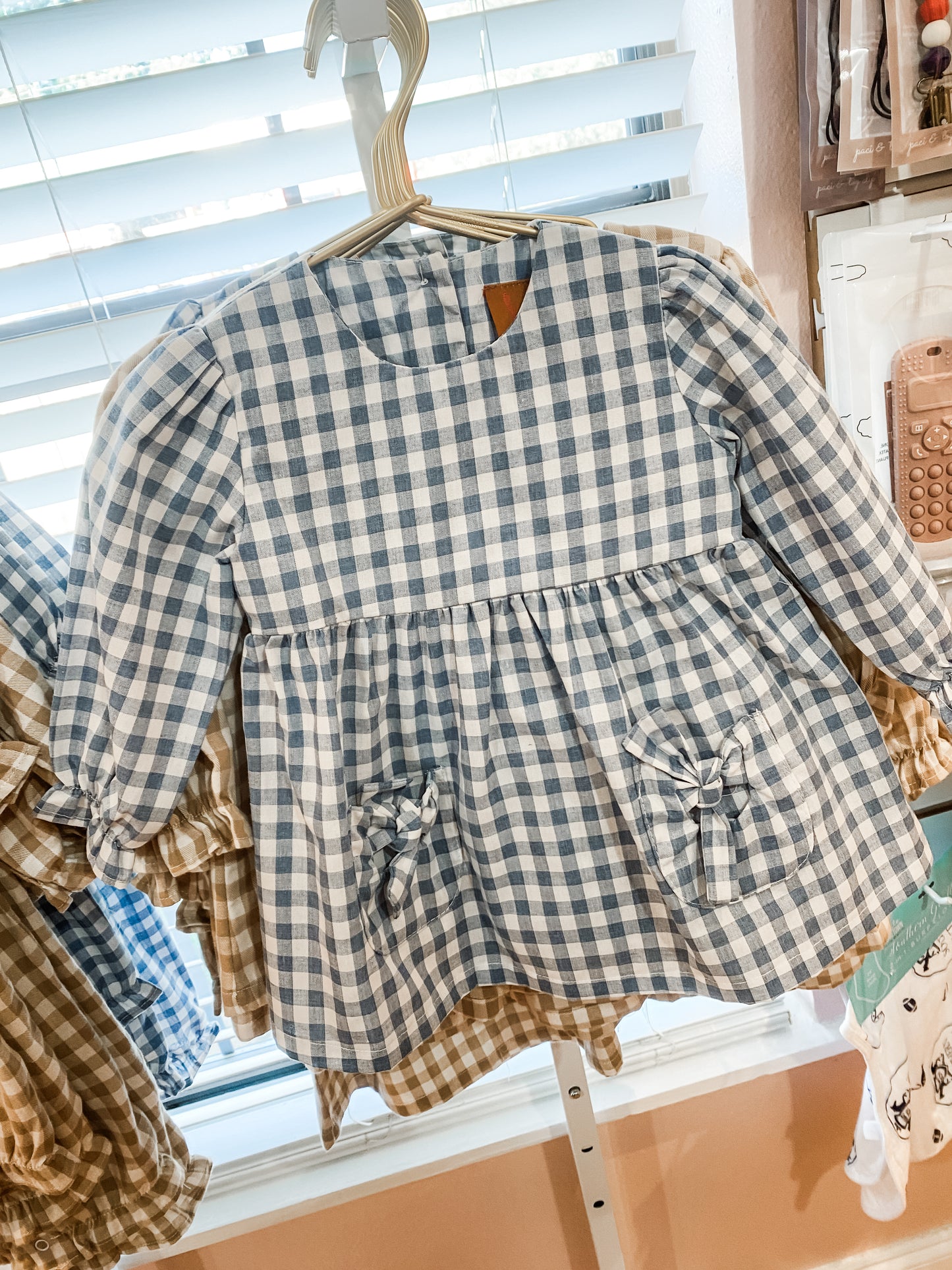 Jordyn Dress – Blue Gingham Girls Outfit