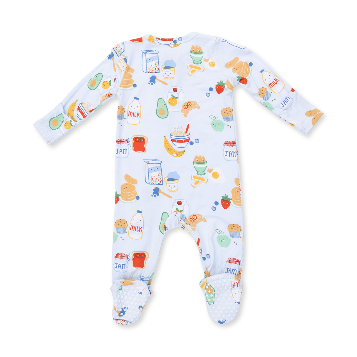 Breakfast Club Blue - 2 Way Zipper Footie