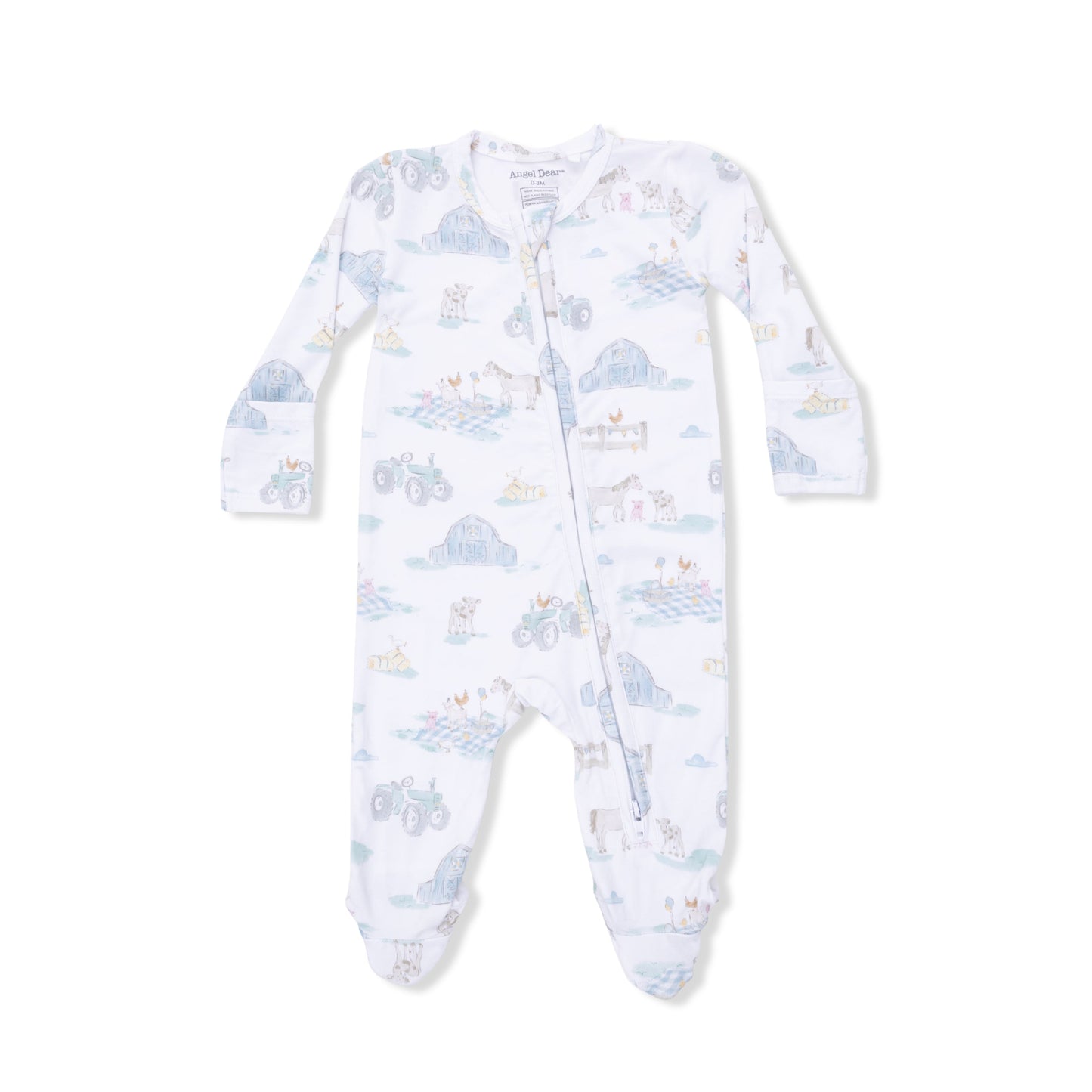 Farm Animal Party - 2 Way Zipper Footie