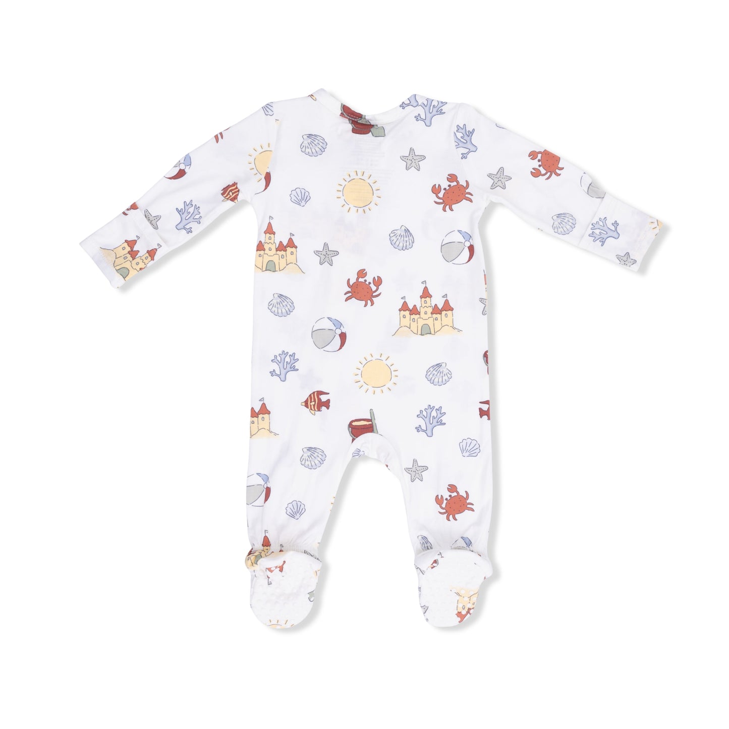 Sunny Sandcastles - 2 Way Zipper Footie