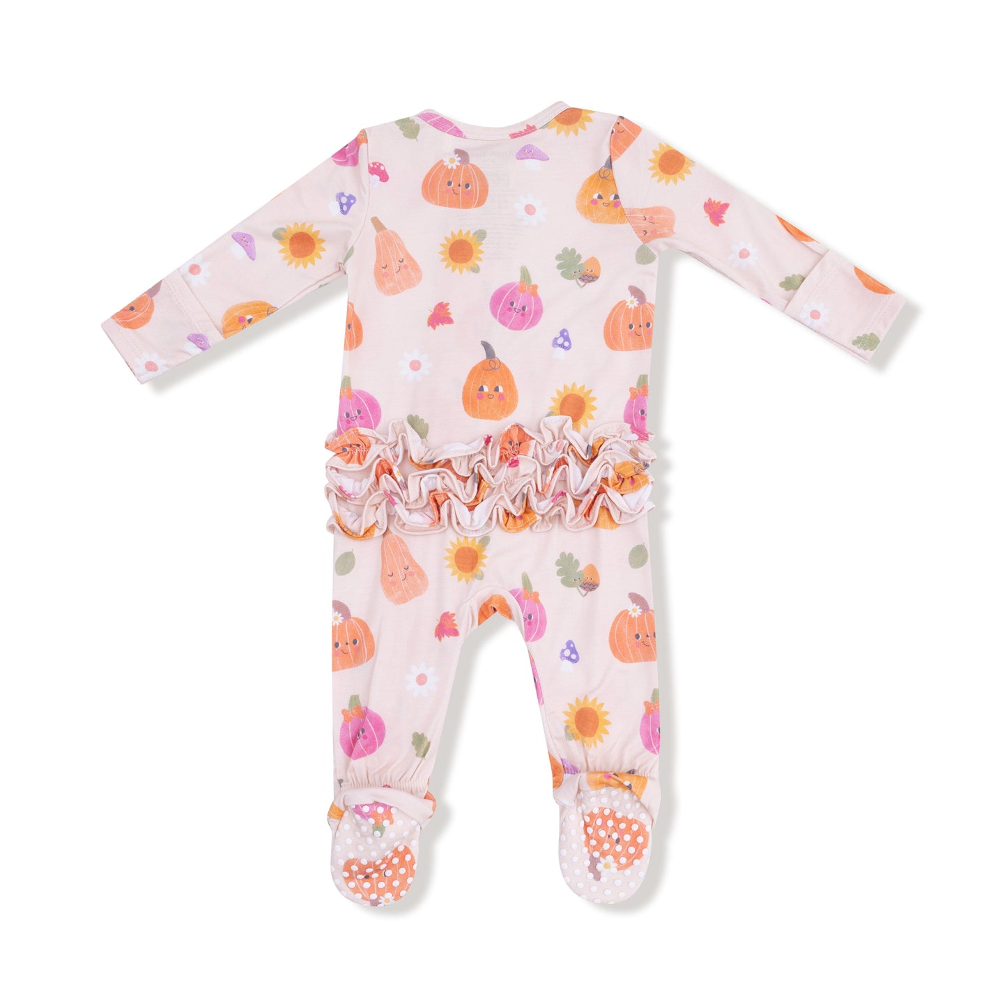 2 Way Zipper Ruffle Back Footie
