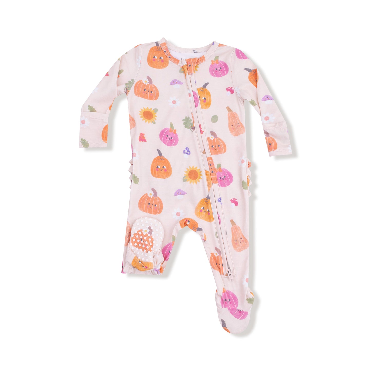 2 Way Zipper Ruffle Back Footie