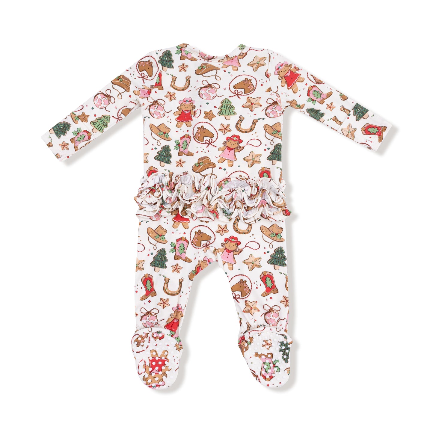2 Way Zipper Ruffle Back Footie