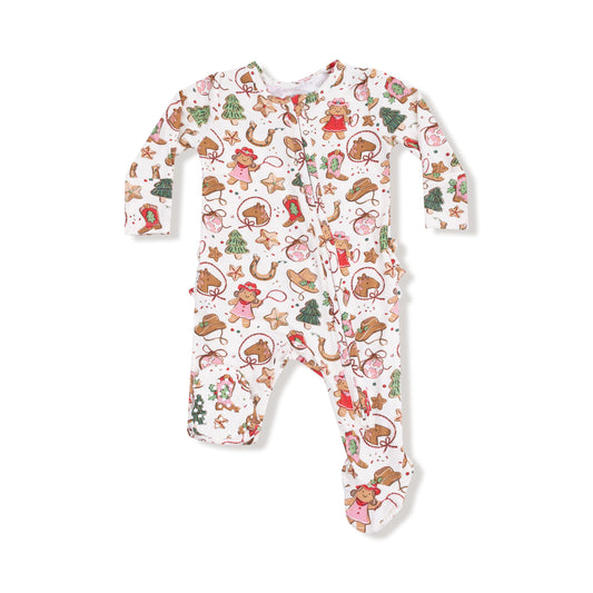 2 Way Zipper Ruffle Back Footie