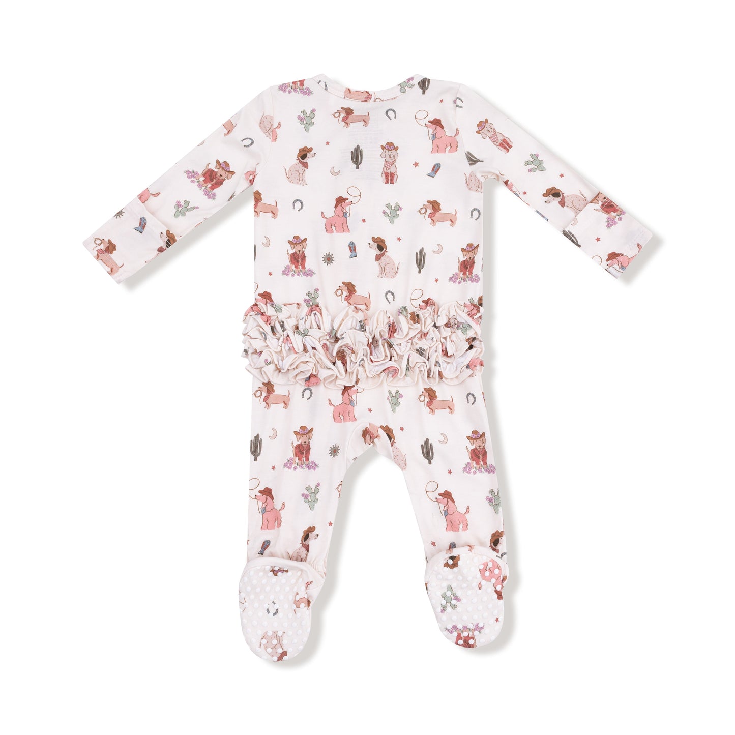 2 Way Zipper Ruffle Back Footie