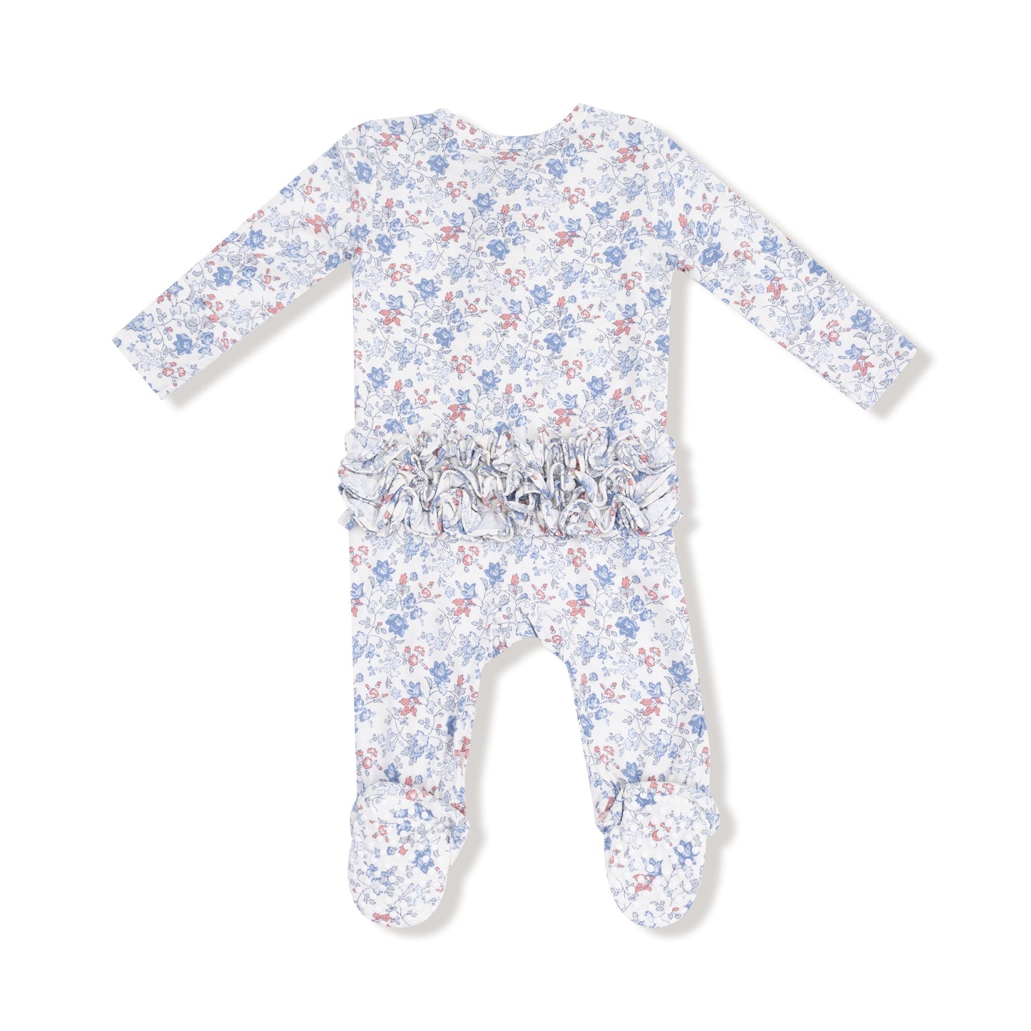 2 Way Zipper Ruffle Back Footie