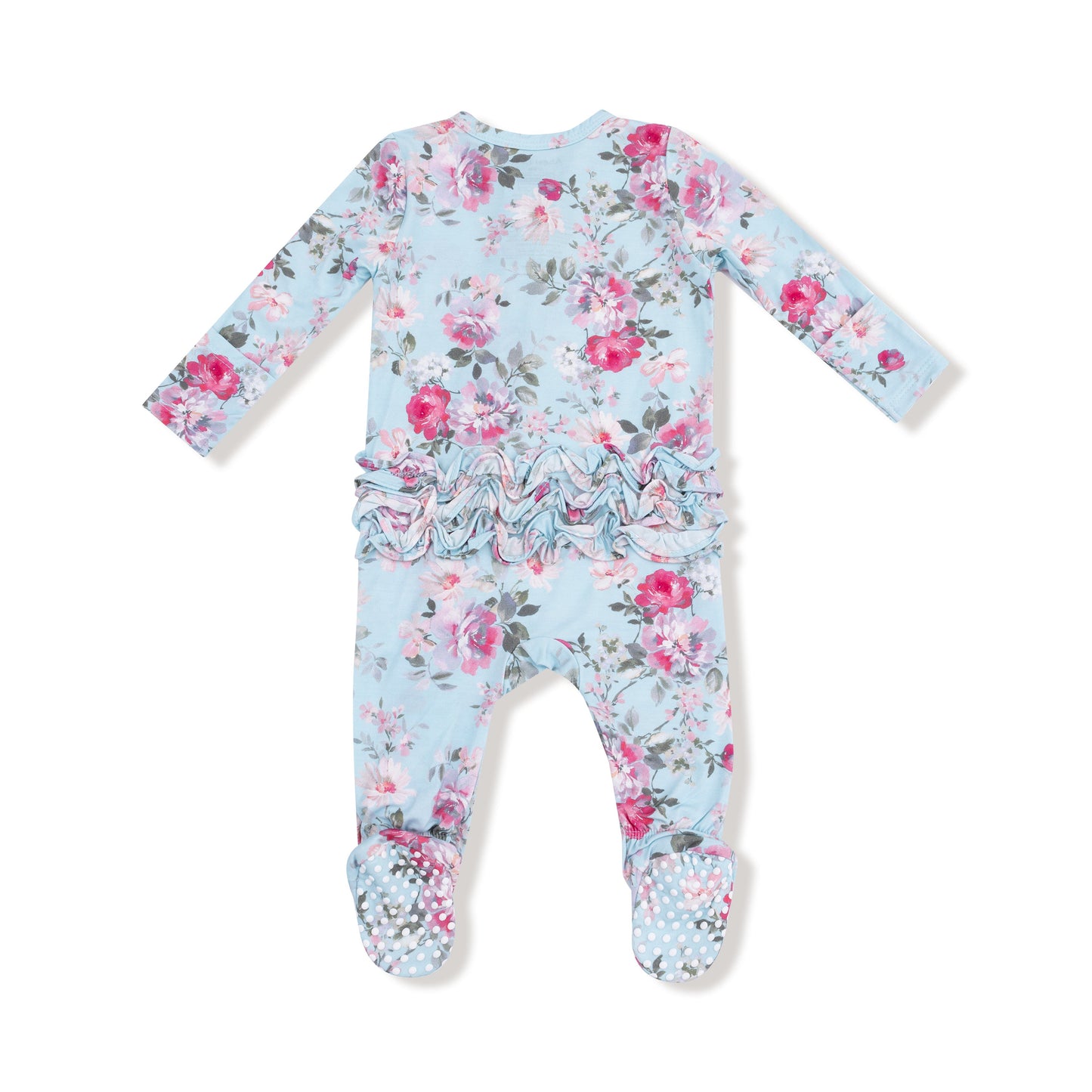 2 Way Zipper Ruffle Back Footie