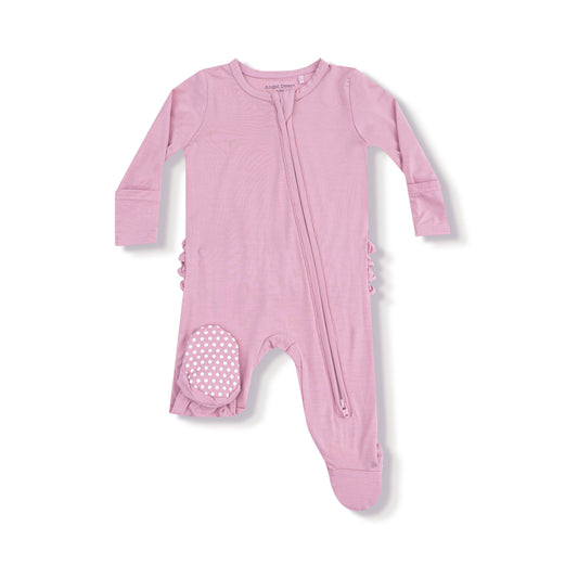 2 Way Zipper Ruffle Back Footie