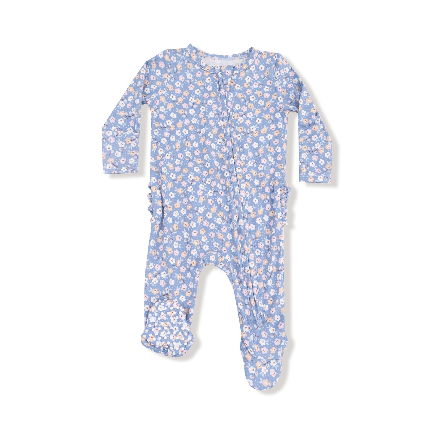 2 Way Zipper Ruffle Back Footie