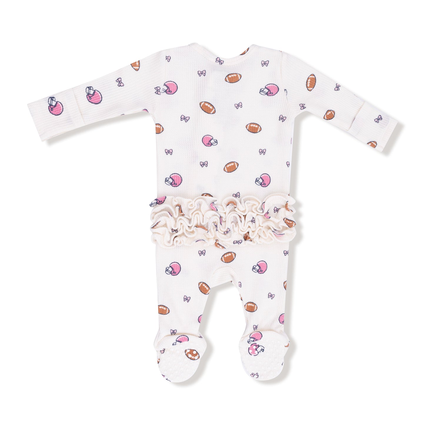 2 Way Zipper Ruffle Back Footie