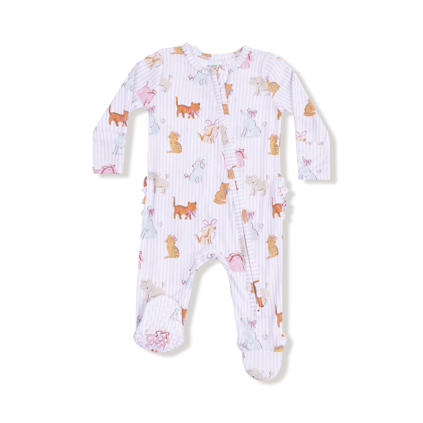 2 Way Zipper Ruffle Back Footie