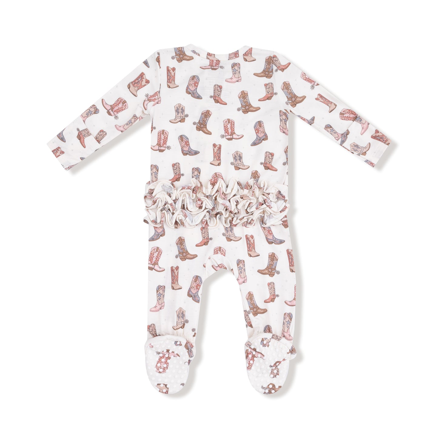 2 Way Zipper Ruffle Back Footie