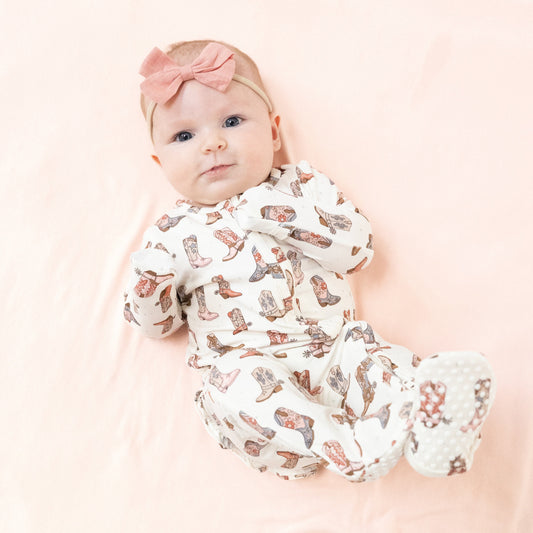 2 Way Zipper Ruffle Back Footie