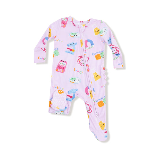 2 Way Zipper Ruffle Back Footie