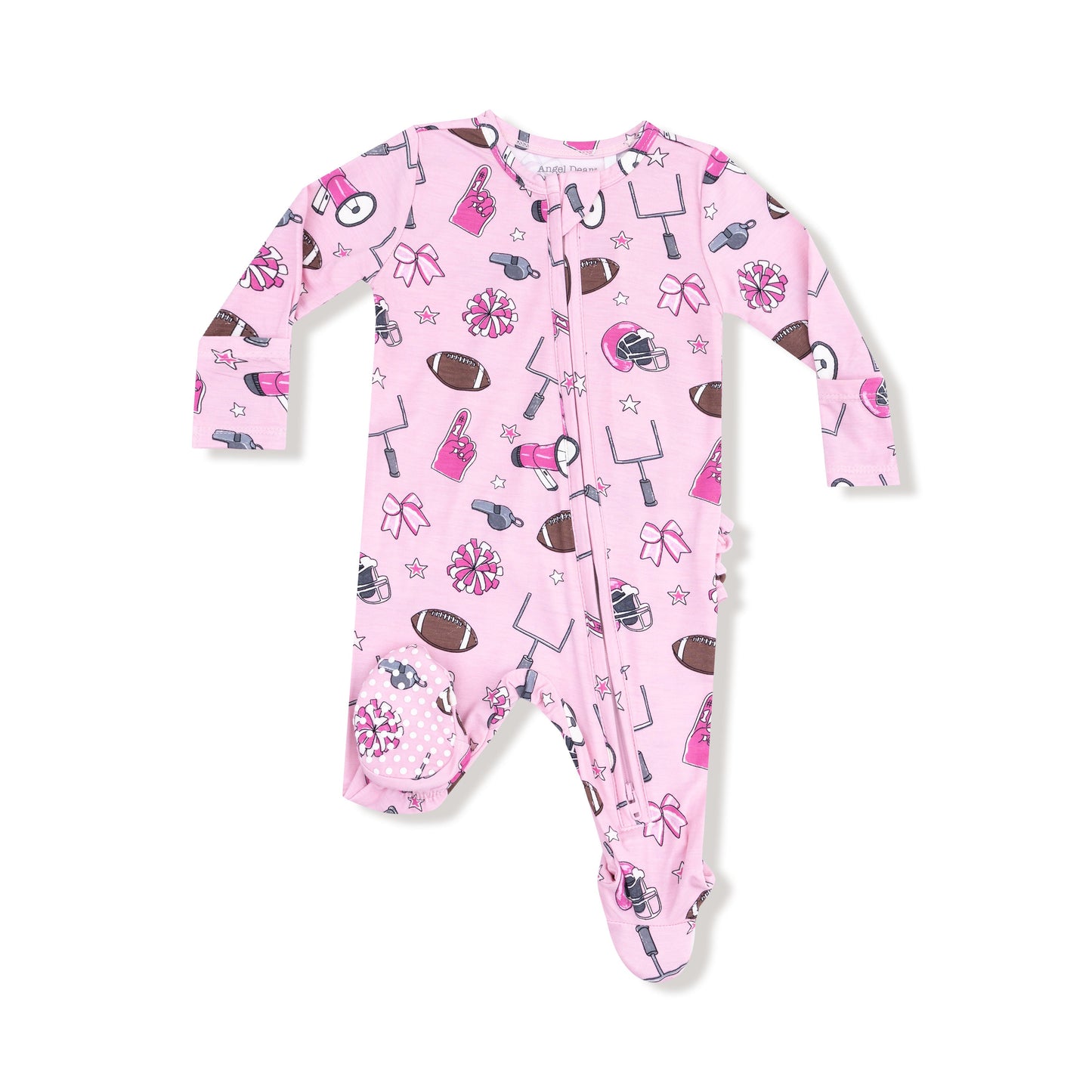 2 Way Zipper Ruffle Back Footie