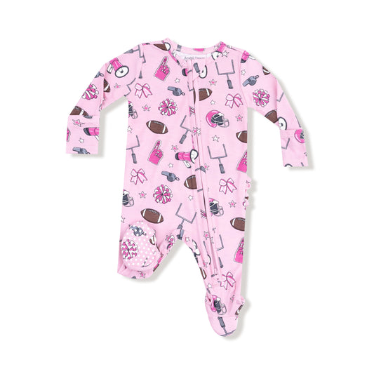 2 Way Zipper Ruffle Back Footie