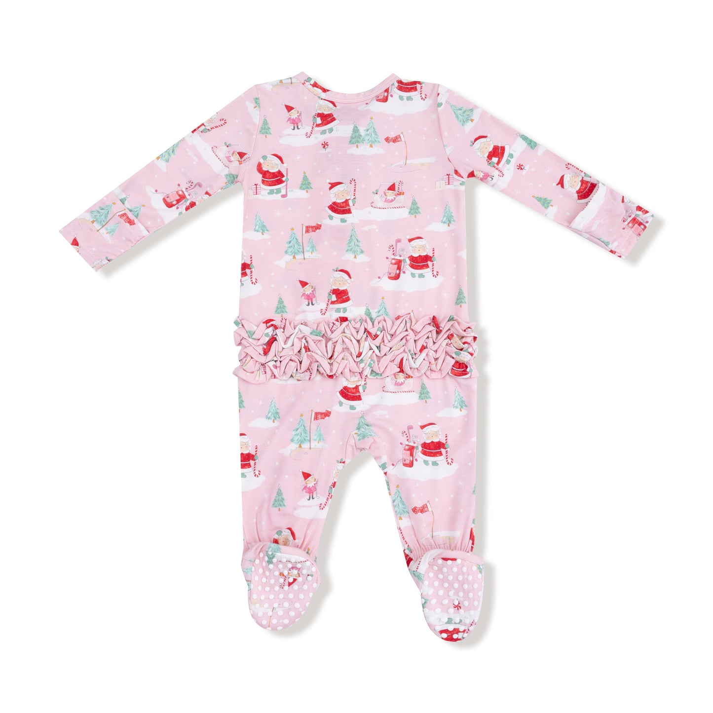 2 Way Zipper Ruffle Back Footie