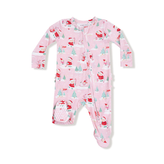 2 Way Zipper Ruffle Back Footie