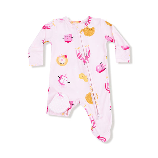 2 Way Zipper Ruffle Back Footie