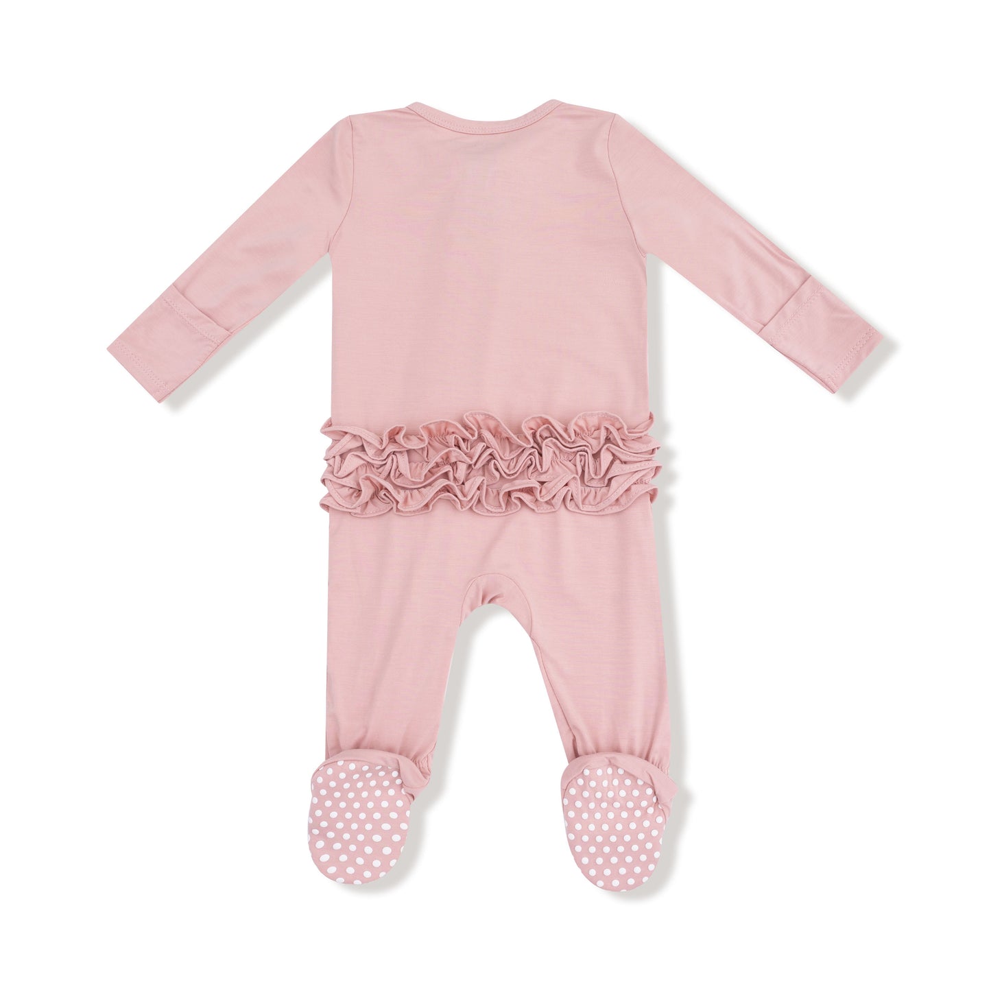 2 Way Zipper Ruffle Back Footie