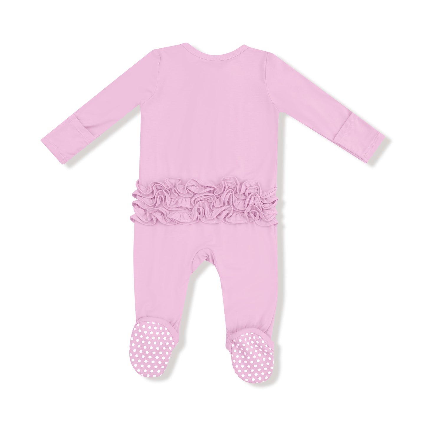 2 Way Zipper Ruffle Back Footie