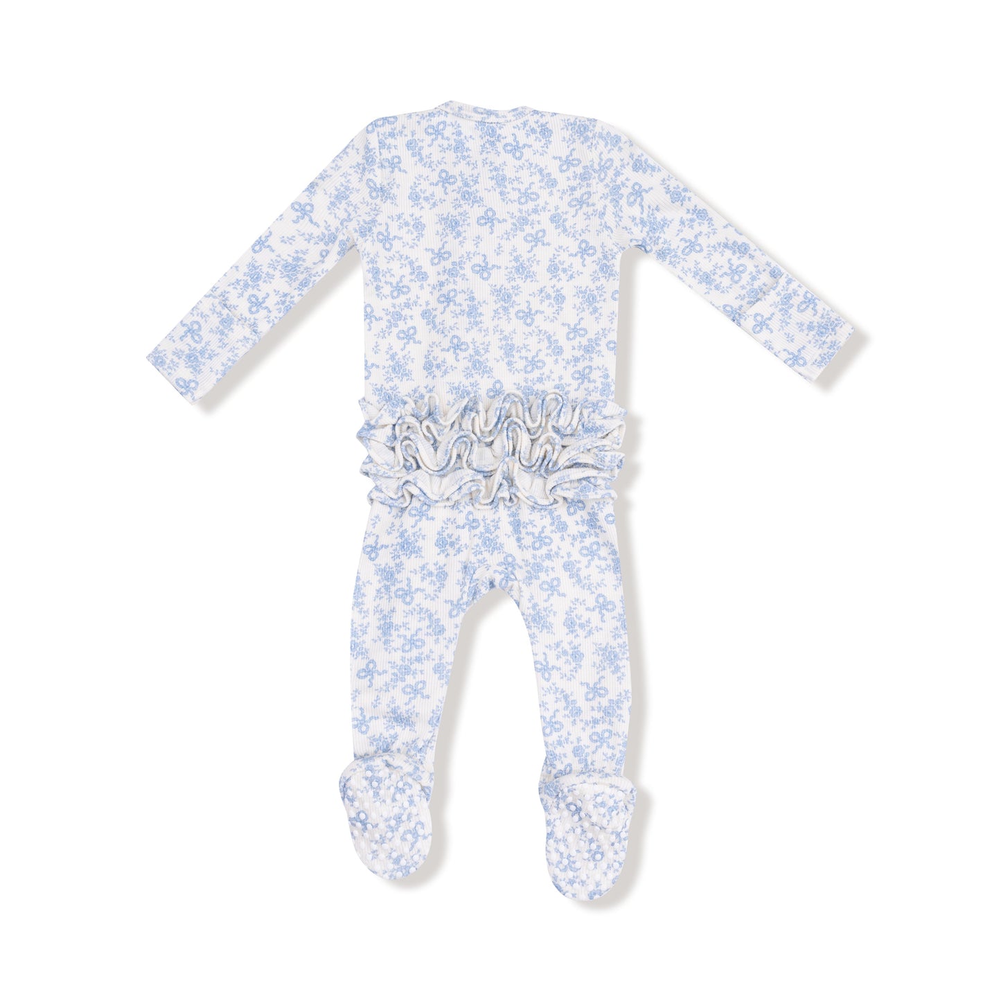 2 Way Zipper Ruffle Back Footie