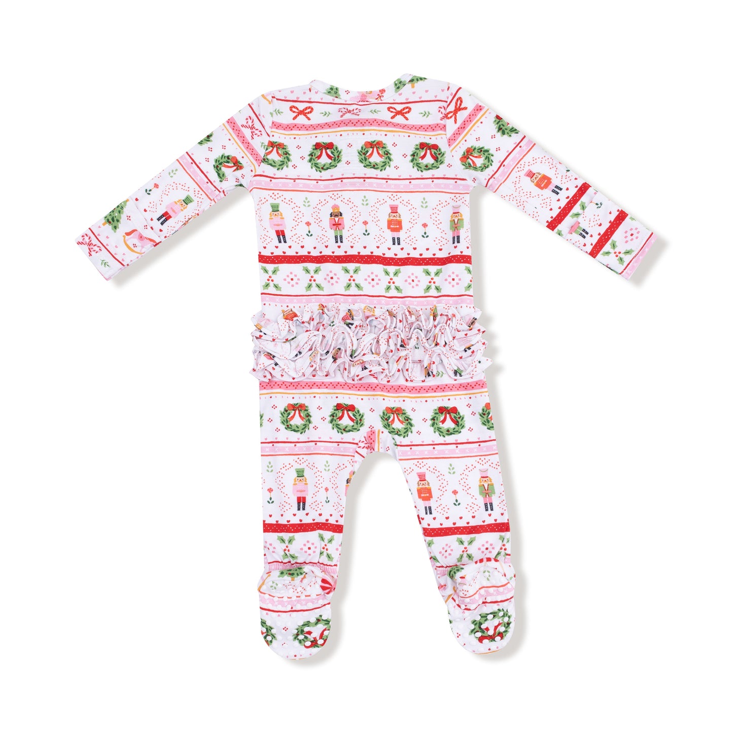 2 Way Zipper Ruffle Back Footie