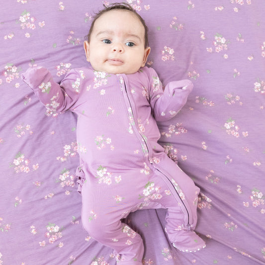 2 Way Zipper Ruffle Back Footie