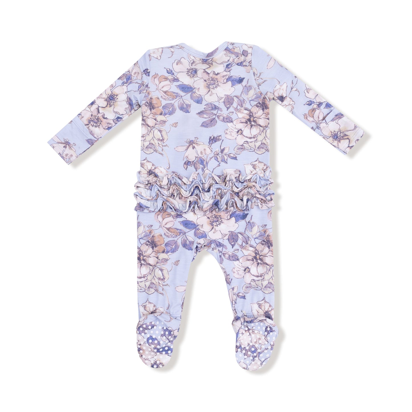 2 Way Zipper Ruffle Back Footie