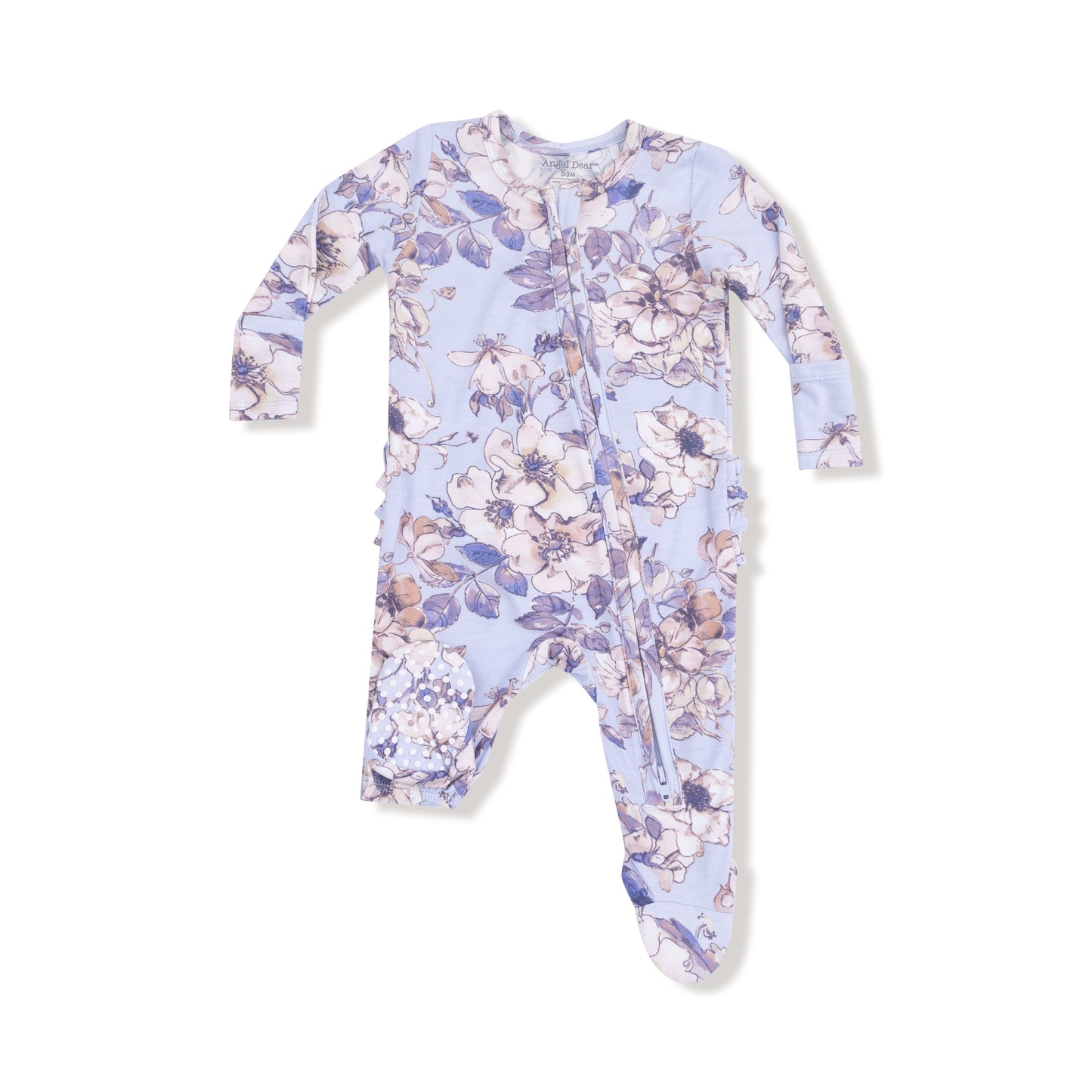 2 Way Zipper Ruffle Back Footie