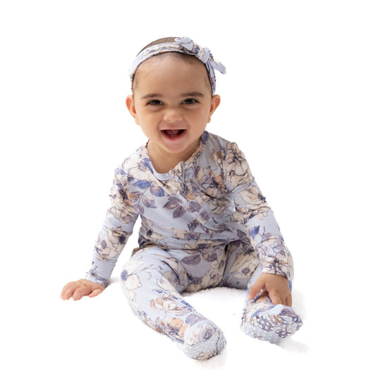 2 Way Zipper Ruffle Back Footie