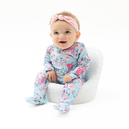 2 Way Zipper Ruffle Back Footie