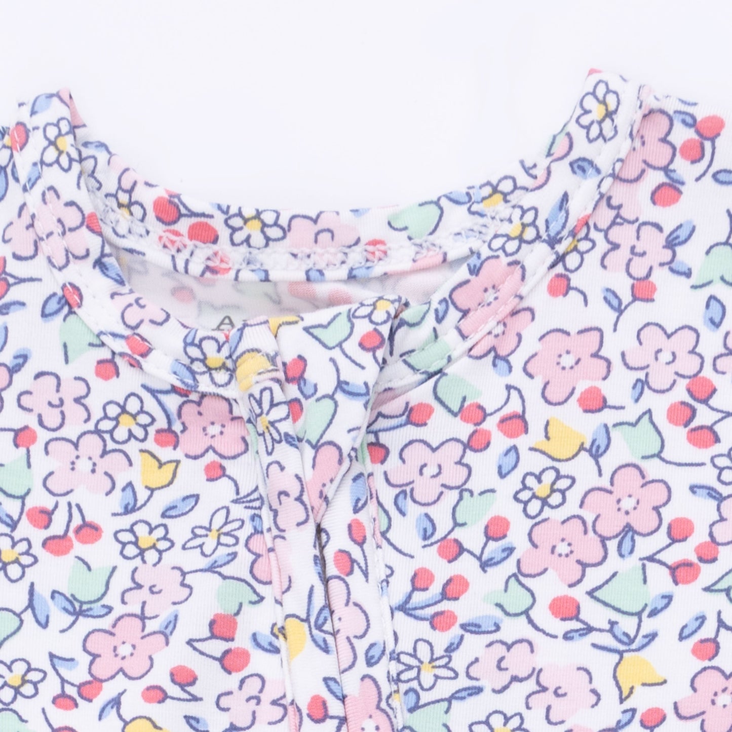 Elizabeth's Garden - 2 Way Ruffle Back Zipper Footie & Swaddle Blanket Set