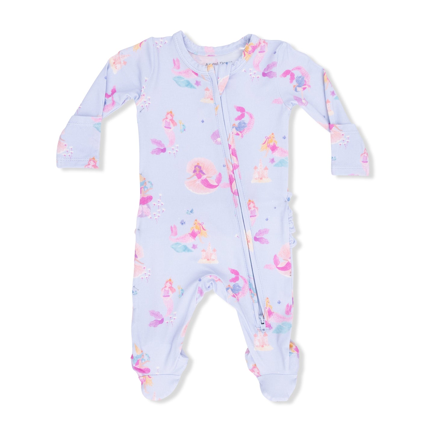 Mermaid Princesses - 2 Way Ruffle Back Zipper Footie