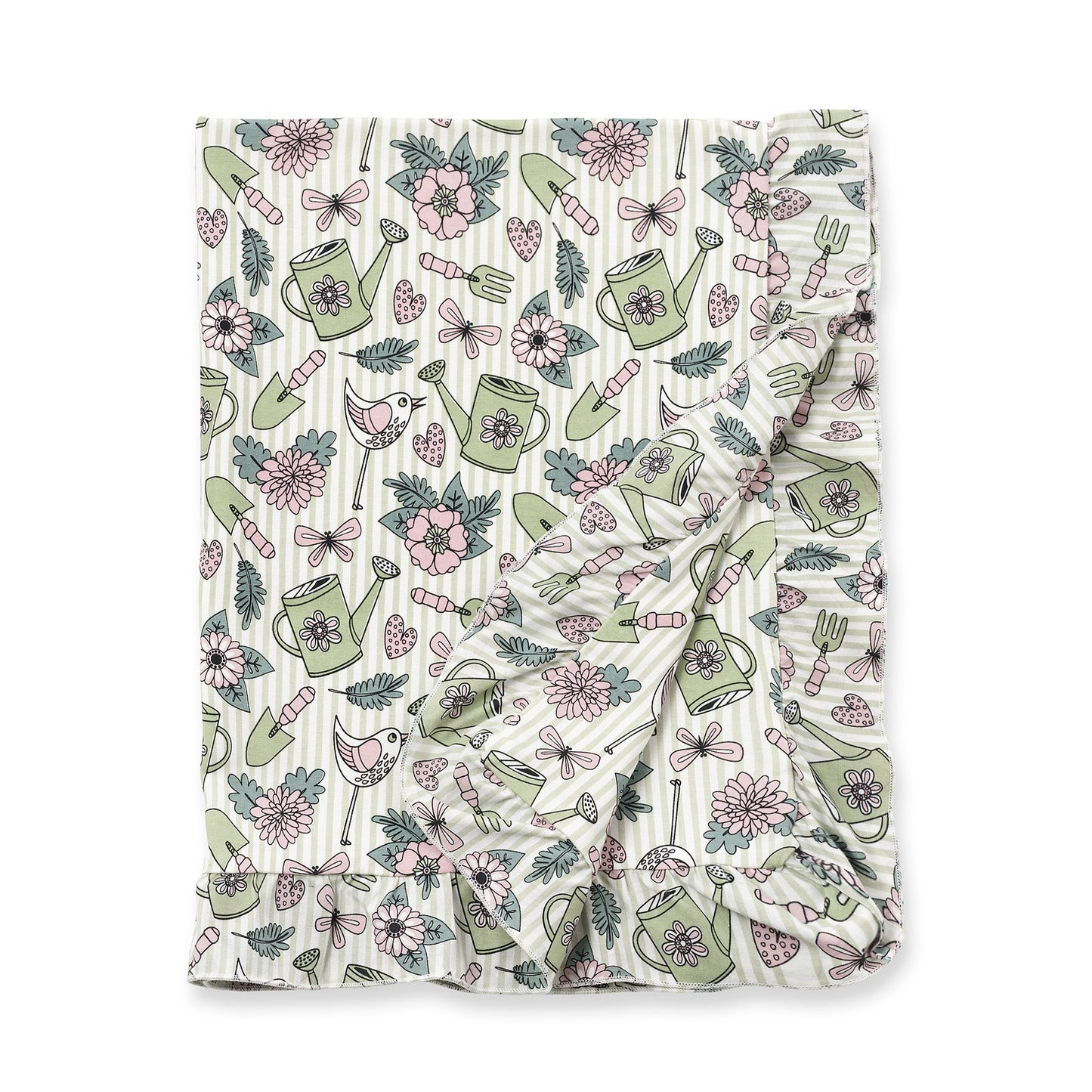 Garden Bloom Bamboo Stroller Blanket