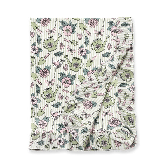Garden Bloom Bamboo Stroller Blanket