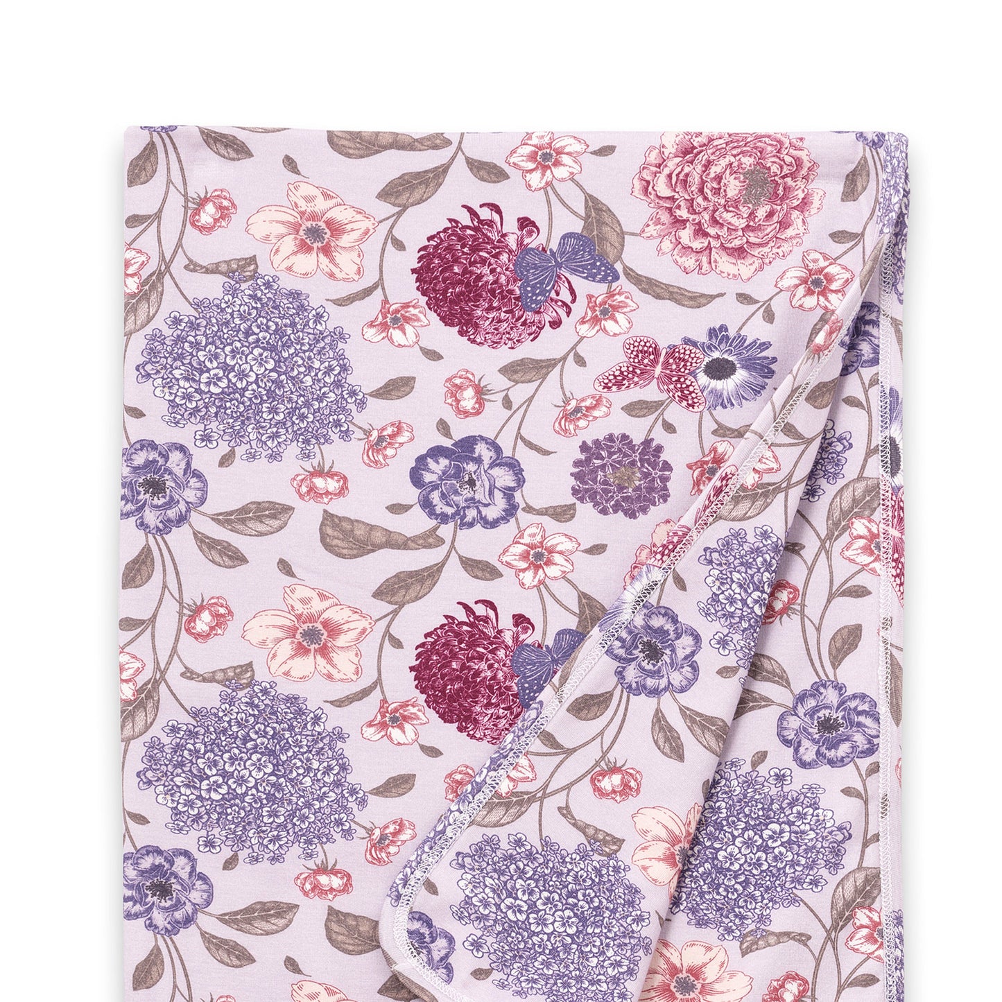 Floral Bamboo Stroller Blanket –Vintage Bloom Hypoallergenic