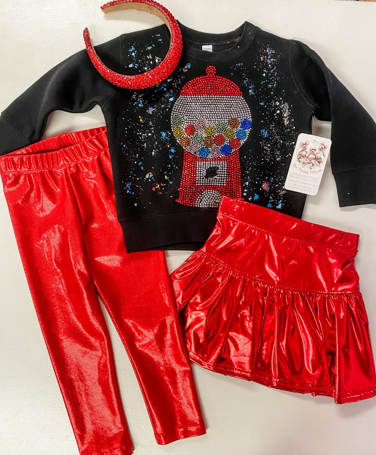 Black Rhinestone Gumball Machine Sweatshirt – Girls Sparkle Pullover