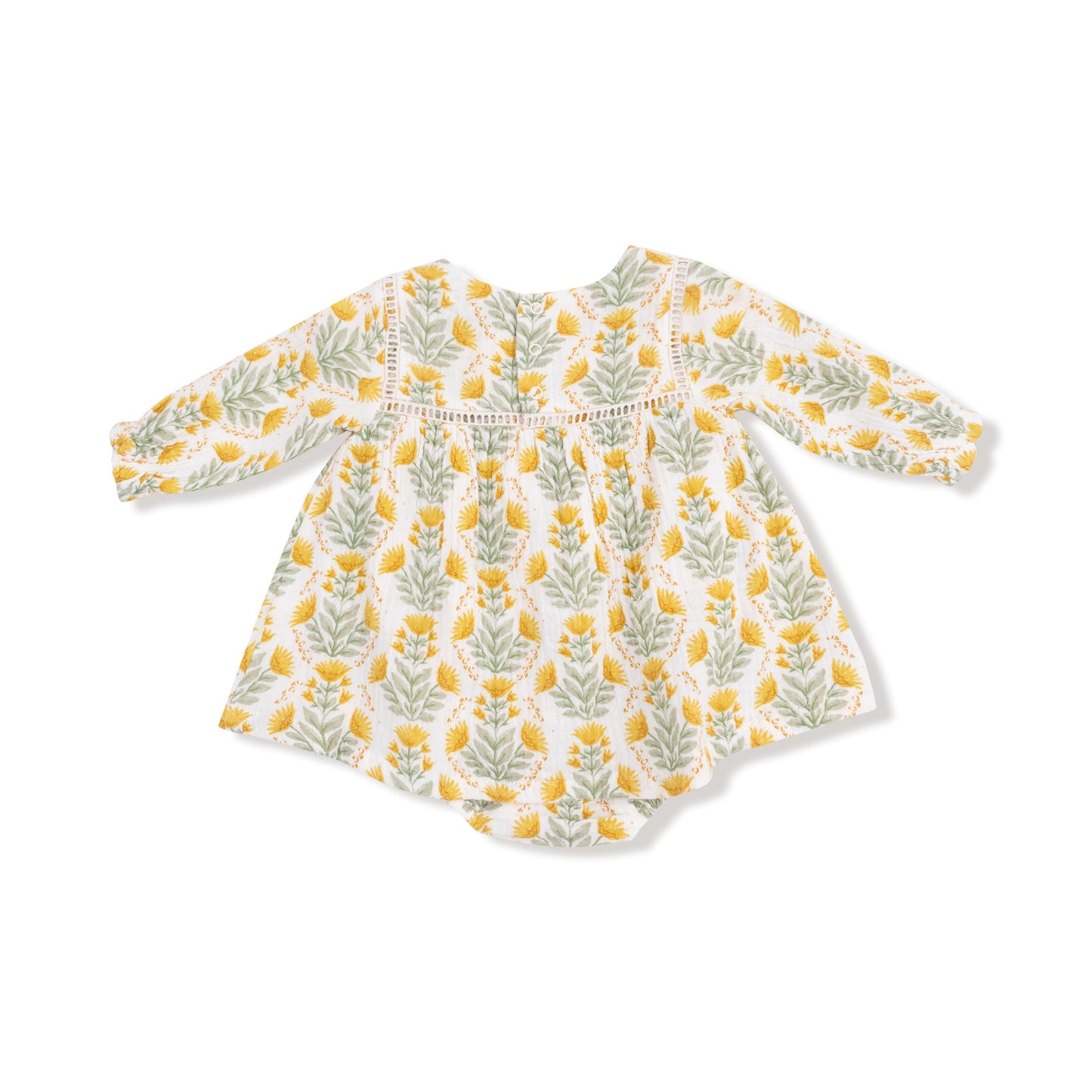 Winter Dandelions - Puffed Long Sleeve Bubble with Skirt
