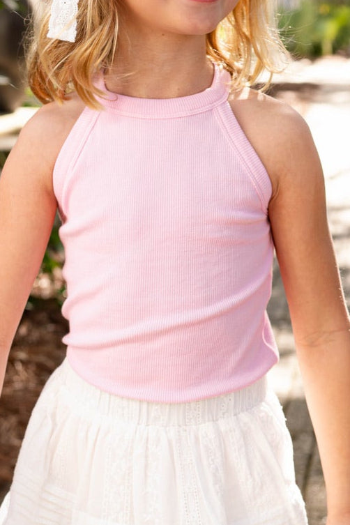 Paradise Pink Ribbed Tank
