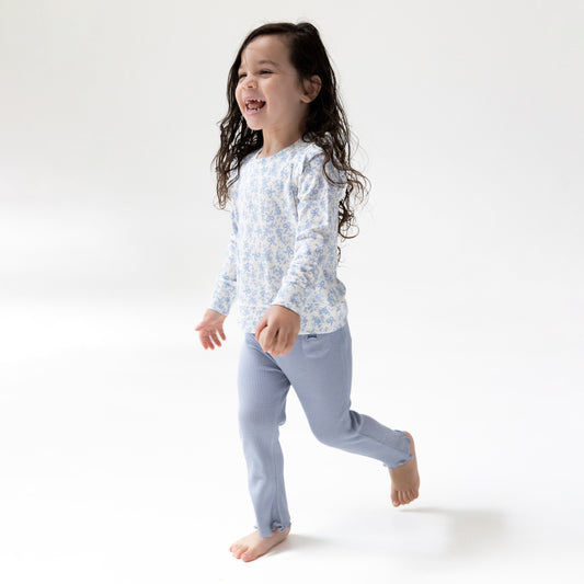 Ruffle Shoulder Shirt and Flare Pant